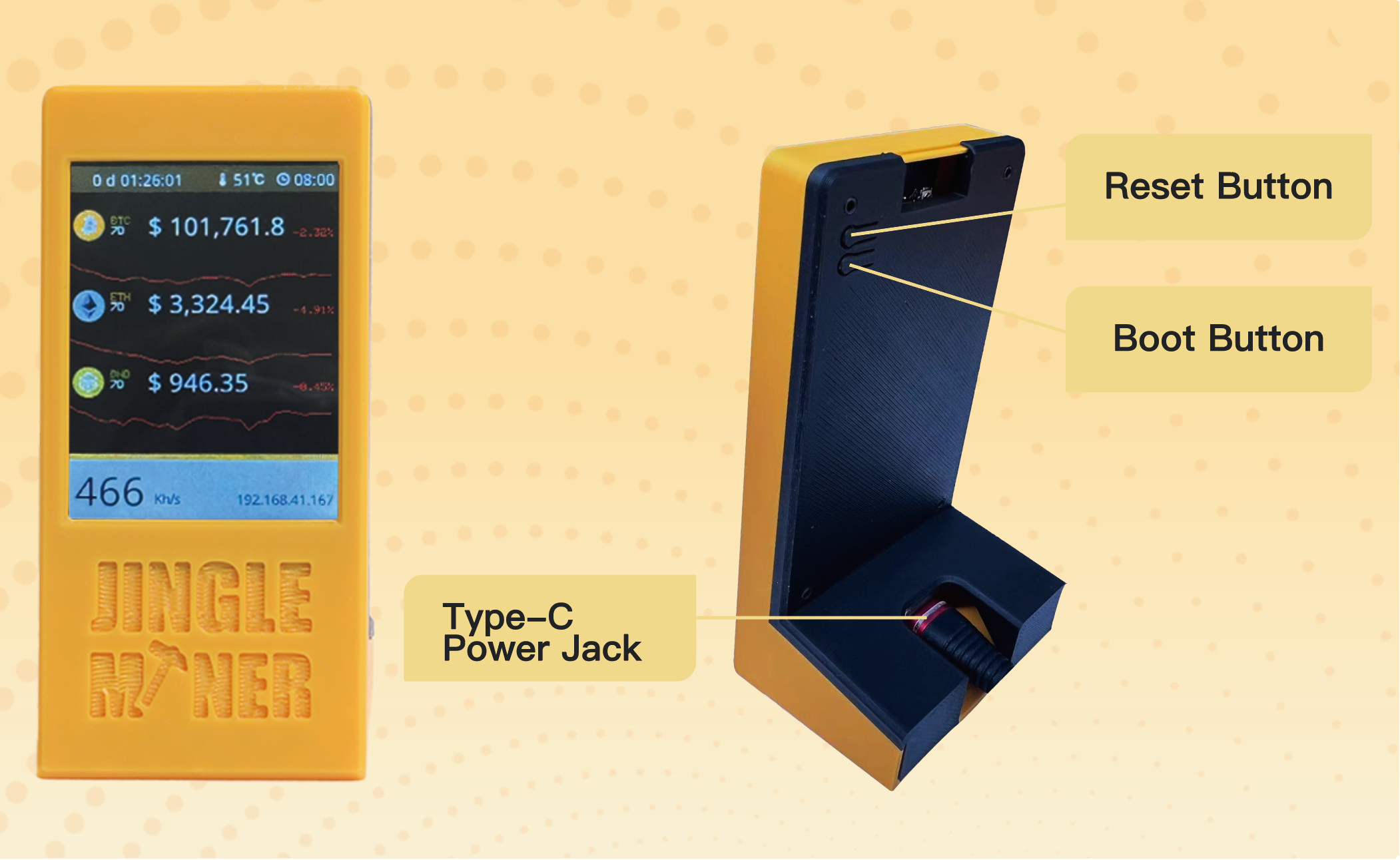 Jingle Miner Lottery Monitor 设备